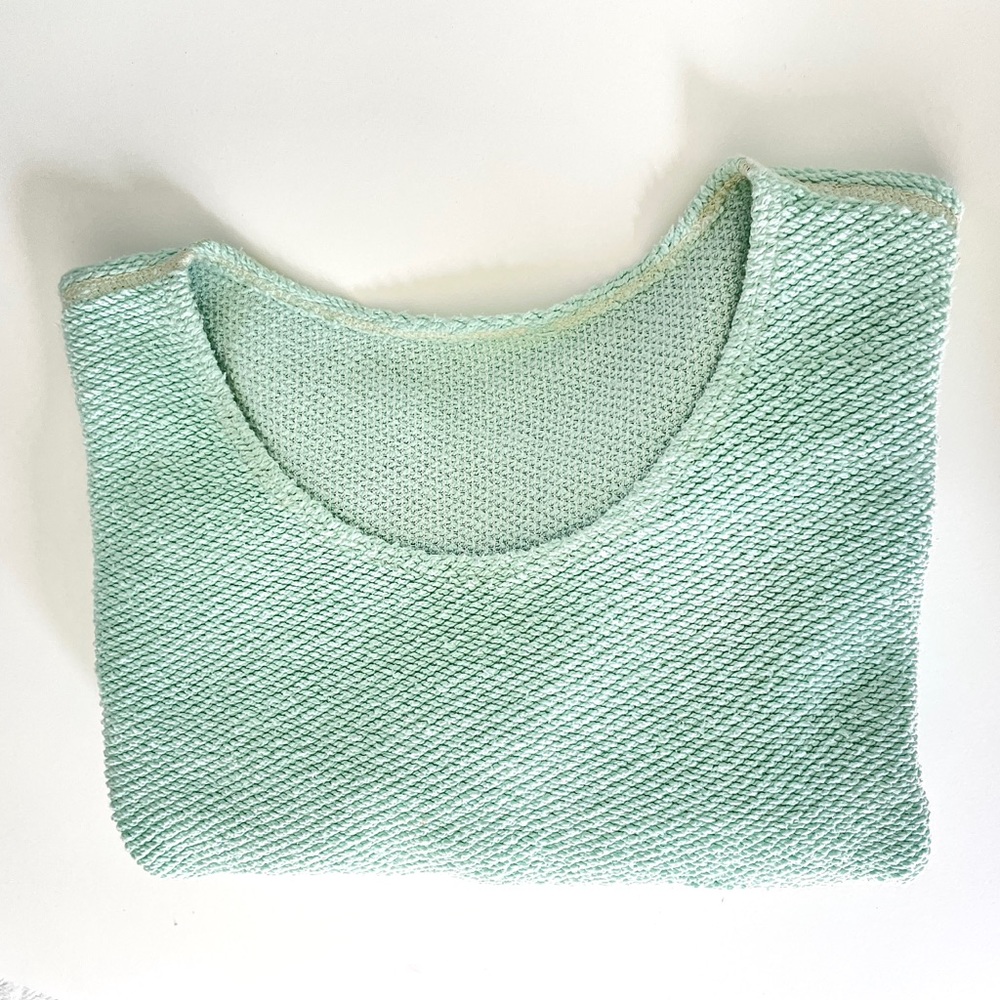 American Apparel Crop Sweater Mint Green 100% Cotton Relaxed Fit Crop Sweater OS - Picture 9 of 12